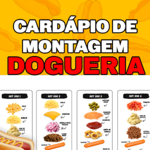 Cardápio de Montagem editável - Dogueria